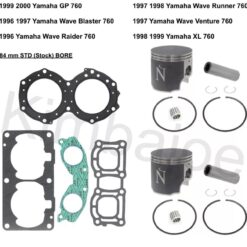 Yamaha GP 760 WaveBlaster Raider Runner XL 84 mm Stock BORE Piston Kits Rebuild